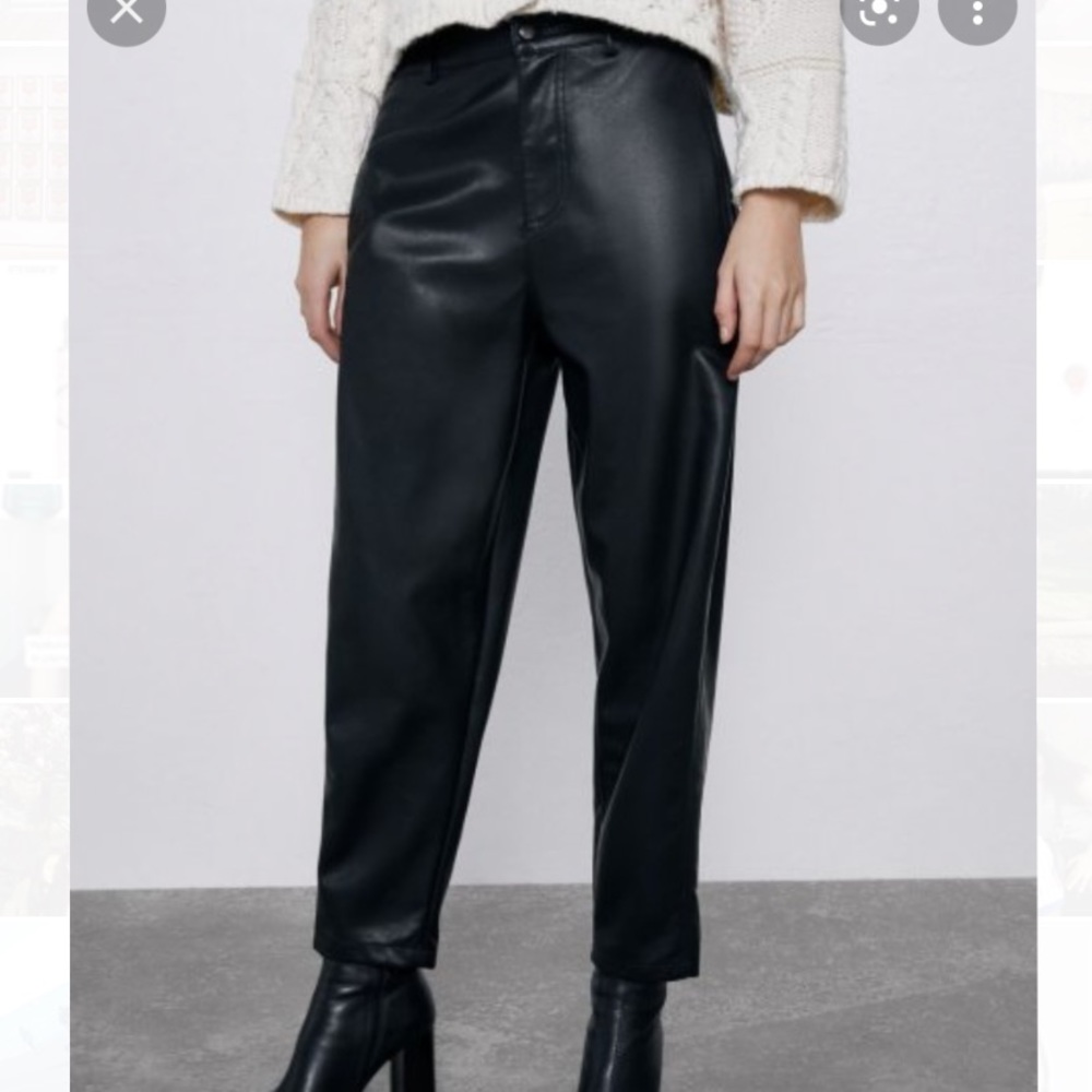 Zara Faux leather pants